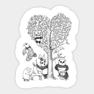 Friends Under the Tree Sticker